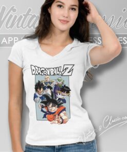 Dragon Ball Z Team Graphic V Neck TShirt