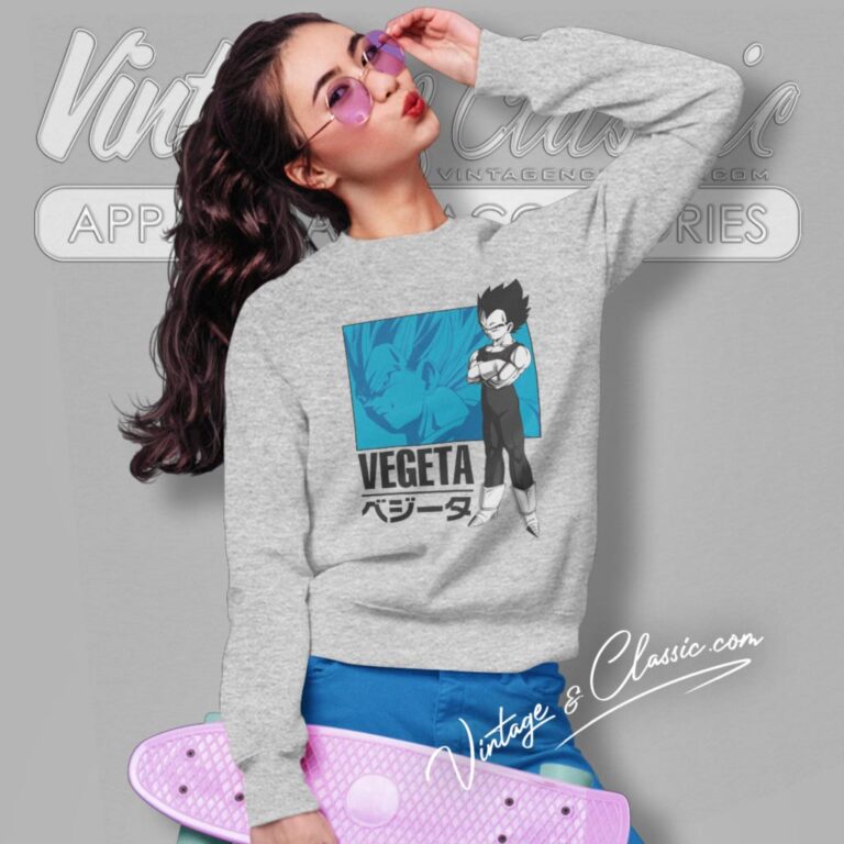 Dragon Ball Z Vegeta Character Classic Graphic Sweatshirt Dragon Ball Z Vegeta Character Classic Graphic Sweatshirt