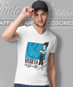 Dragon Ball Z Vegeta Character Classic Graphic V Neck TShirt