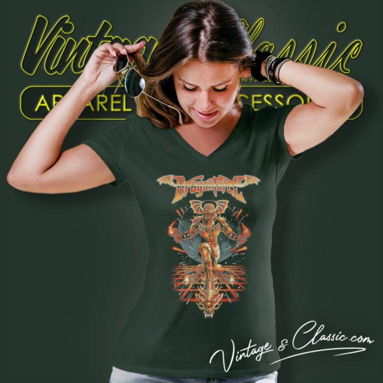 Dragonforce Shirt Viking Guitar Surfer V Neck TShirt Dragonforce Shirt Viking Guitar Surfer V Neck TShirt