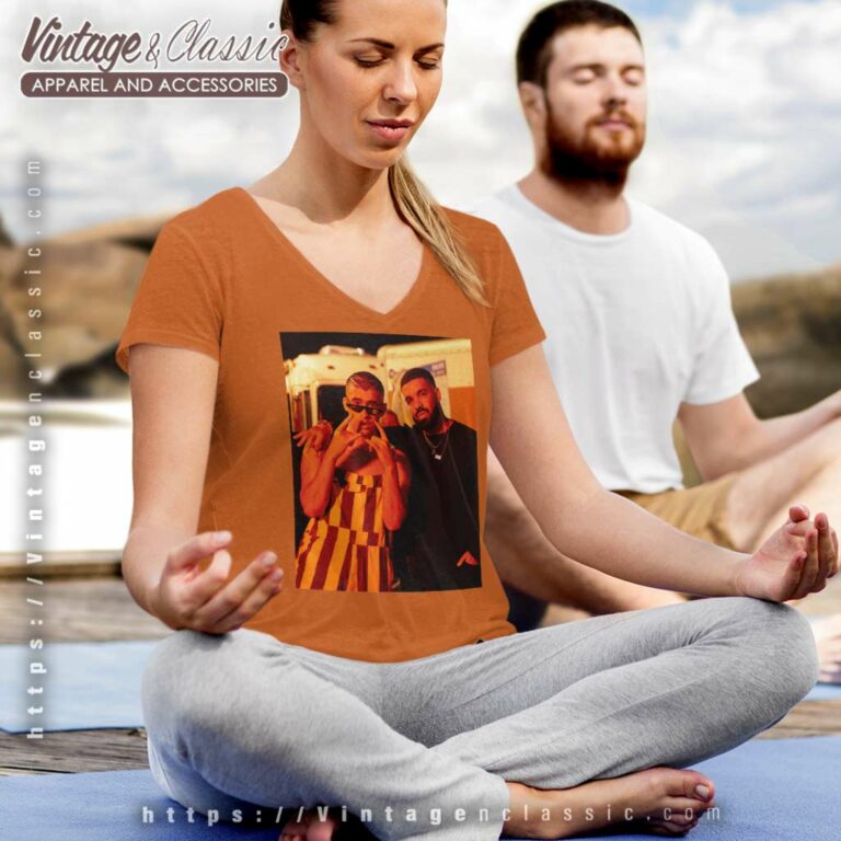 Drake Bad Bunny V Neck TShirt Drake Bad Bunny V Neck TShirt