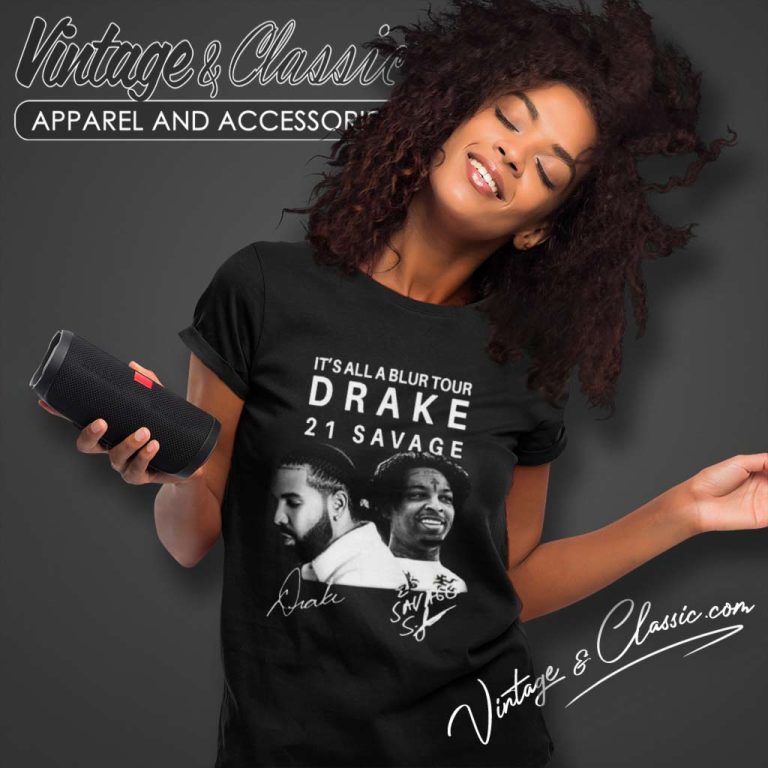 Drake Its All A Blur 2023 Shirt 21 Savage Tour Signature Women TShirt Drake Its All A Blur 2023 Shirt 21 Savage Tour Signature Women TShirt