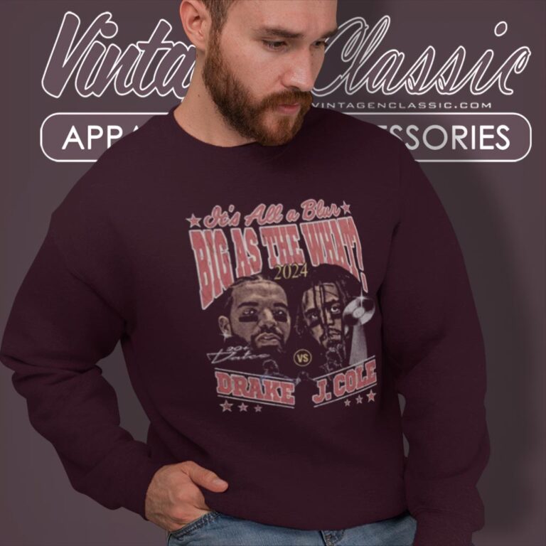 Drake J Cole Tour Shirt Its All Blur Tour 2024 Sweatshirt Drake J Cole Tour Shirt Its All Blur Tour 2024 Sweatshirt