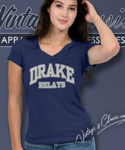 Drake Relays University Bulldogs V Neck TShirt