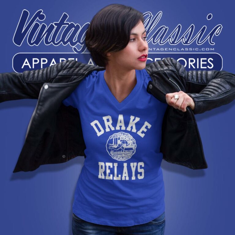 Drake Relays University V Neck TShirt Drake Relays University V Neck TShirt