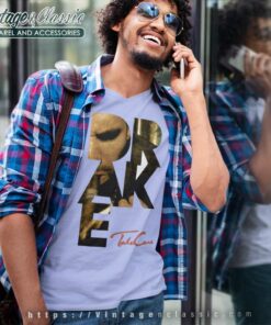 Drake Shirt Smoke Letters Take Care V Neck TShirt