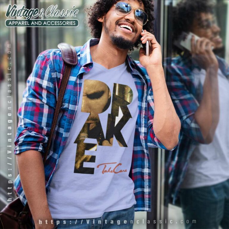 Drake Shirt Smoke Letters Take Care V Neck TShirt Drake Shirt Smoke Letters Take Care V Neck TShirt