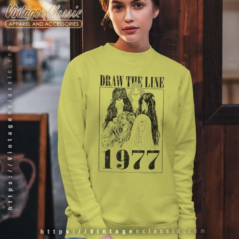Draw the Line 1977 Shirt Gift for Aerosmith Fans Sweatshirts Draw the Line 1977 Shirt Gift for Aerosmith Fans Sweatshirts
