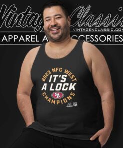 Dre Greenlaw 49ers Nfc West Its A Lock Champions 2023 Tank Top Racerback