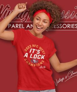 Dre Greenlaw 49ers Nfc West Its A Lock Champions 2023 Women TShirt
