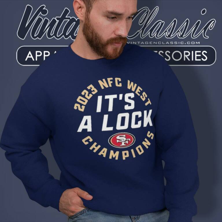 Dre Greenlaw San Francisco 49ers 2023 Nfc West Its A Lock Champions Sweatshirt Dre Greenlaw San Francisco 49ers 2023 Nfc West Its A Lock Champions Sweatshirt