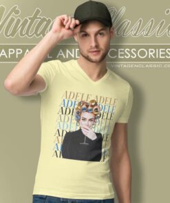 Drink Nights With Adele Graphic V Neck TShirt