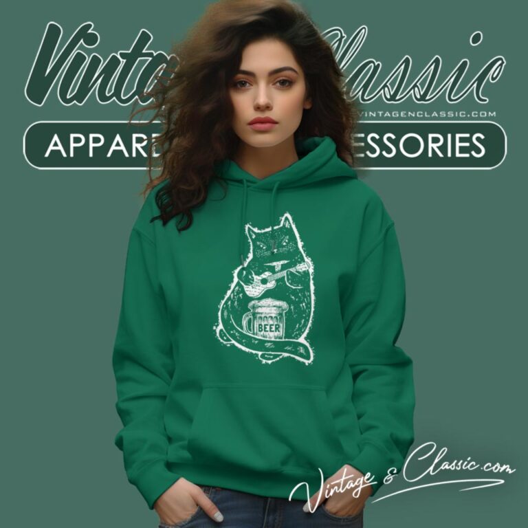 Drunk Cat Ukulele Beer Hoodie Drunk Cat Ukulele Beer Hoodie