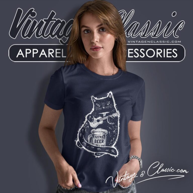 Drunk Cat Ukulele Beer Women T Shirt Drunk Cat Ukulele Beer Women T Shirt