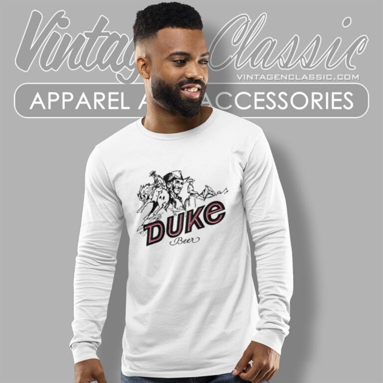 Duke Beer Rodeo Cowboy Horse Long Sleeve Tee Duke Beer Rodeo Cowboy Horse Long Sleeve Tee