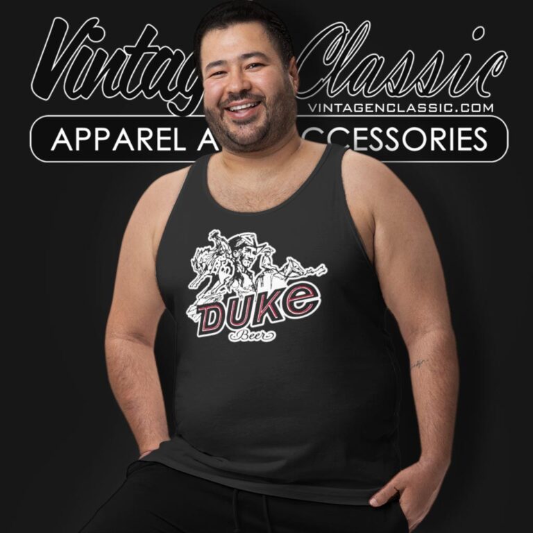 Duke Beer Rodeo Cowboy Horse Tank Top Racerback Duke Beer Rodeo Cowboy Horse Tank Top Racerback