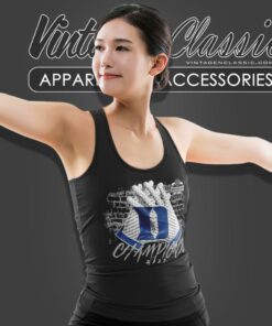 Duke Blue Devils 2023 76 Birmingham Bowl Champions Gloves Tank Top Racerback
