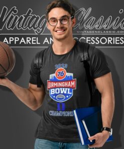 Duke Blue Devils Champions 2023 76 Birmingham Bowl Logo T Shirt