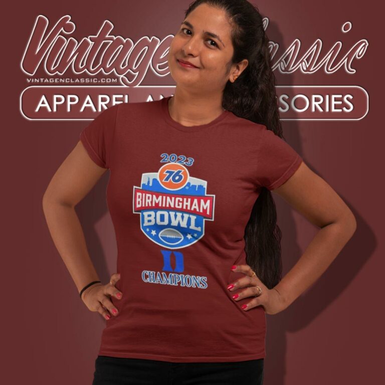 Duke Blue Devils Champions 2023 76 Birmingham Bowl Logo Women T Shirt Duke Blue Devils Champions 2023 76 Birmingham Bowl Logo Women T Shirt