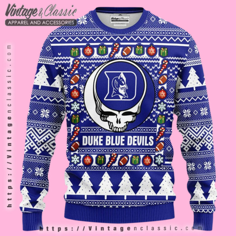 Duke Blue Devils Grateful Dead Ugly Sweater Ugly Christmas Sweater Duke Blue Devils Grateful Dead Ugly Sweater Ugly Christmas Sweater