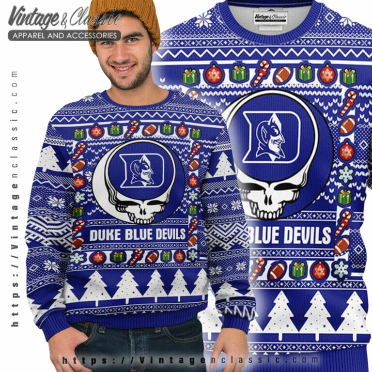 Duke Blue Devils Grateful Dead Ugly Sweater Ugly Sweater Duke Blue Devils Grateful Dead Ugly Sweater Ugly Sweater