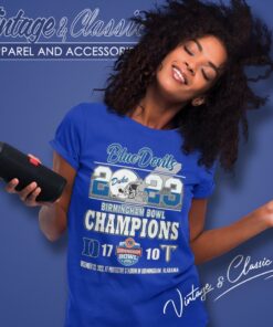 Duke Blue Devils Victory 17 10 Troy Trojans 2023 Birmingham Bowl Champions Final Score Women T Shirt