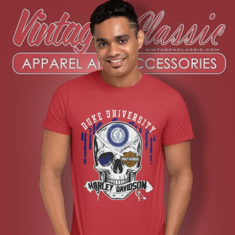 Duke University Harley Davidson Skull T Shirt Duke University Harley Davidson Skull T Shirt