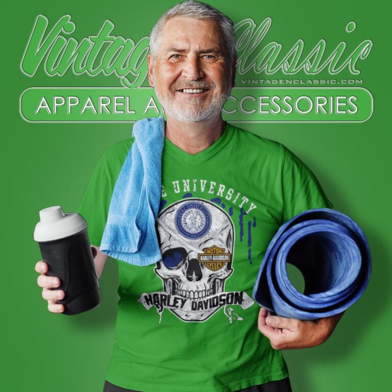 Duke University Harley Davidson Skull V Neck TShirt Duke University Harley Davidson Skull V Neck TShirt