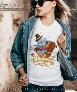 Dumbo Elephant Thanksgiving Shirt 5 Dumbo Elephant Thanksgiving V Neck TShirt