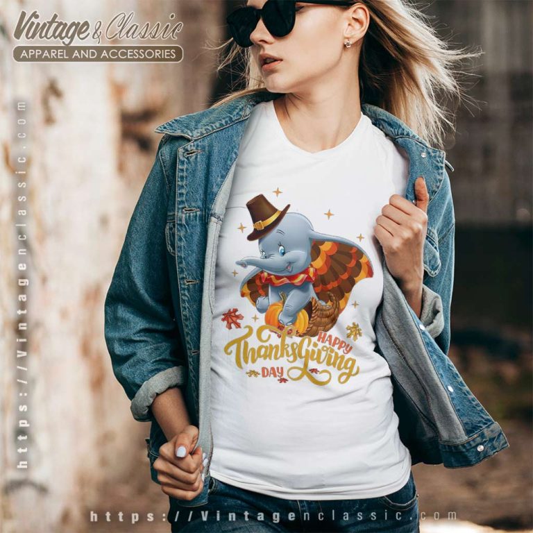 Dumbo Elephant Thanksgiving V Neck TShirt Dumbo Elephant Thanksgiving V Neck TShirt