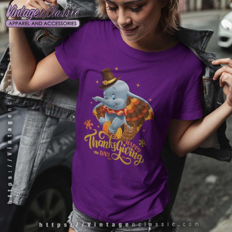 Dumbo Elephant Thanksgiving Women TShirt Dumbo Elephant Thanksgiving Women TShirt