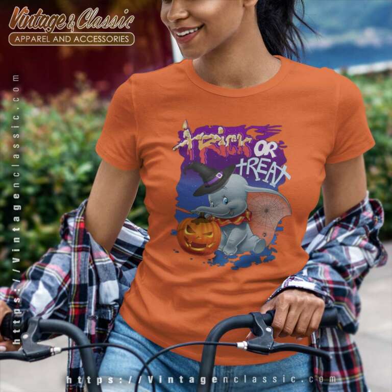 Dumbo Treat Or Trick Disney Halloween Women TShirt Dumbo Treat Or Trick Disney Halloween Women TShirt