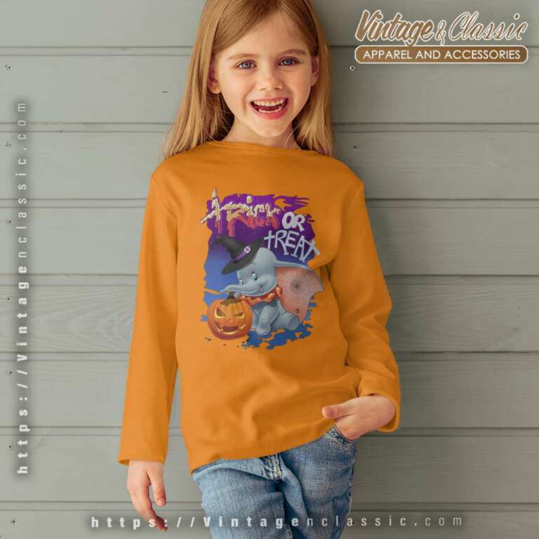Dumbo Treat Or Trick Disney Halloween kids Longsleeves Dumbo Treat Or Trick Disney Halloween kids Longsleeves