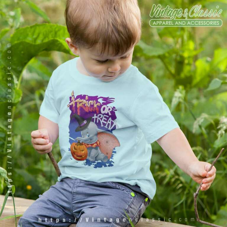 Dumbo Treat Or Trick Disney Halloween kids Tshirt Dumbo Treat Or Trick Disney Halloween kids Tshirt