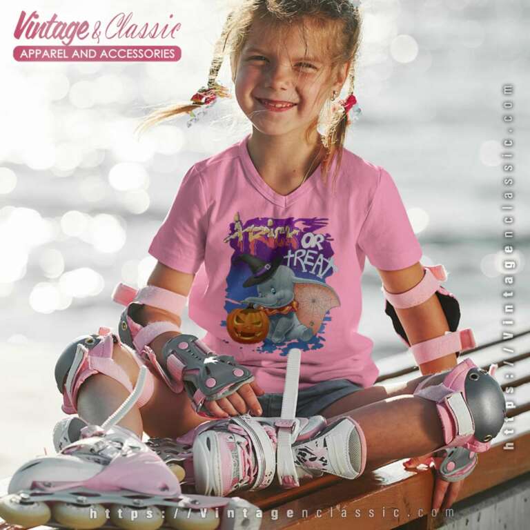 Dumbo Treat Or Trick Disney Halloween kids Vneck Dumbo Treat Or Trick Disney Halloween kids Vneck