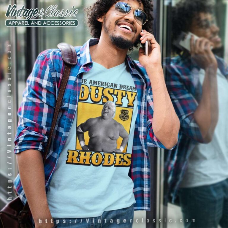 Dusty Rhodes The American Dream V Neck TShirt Dusty Rhodes The American Dream V Neck TShirt