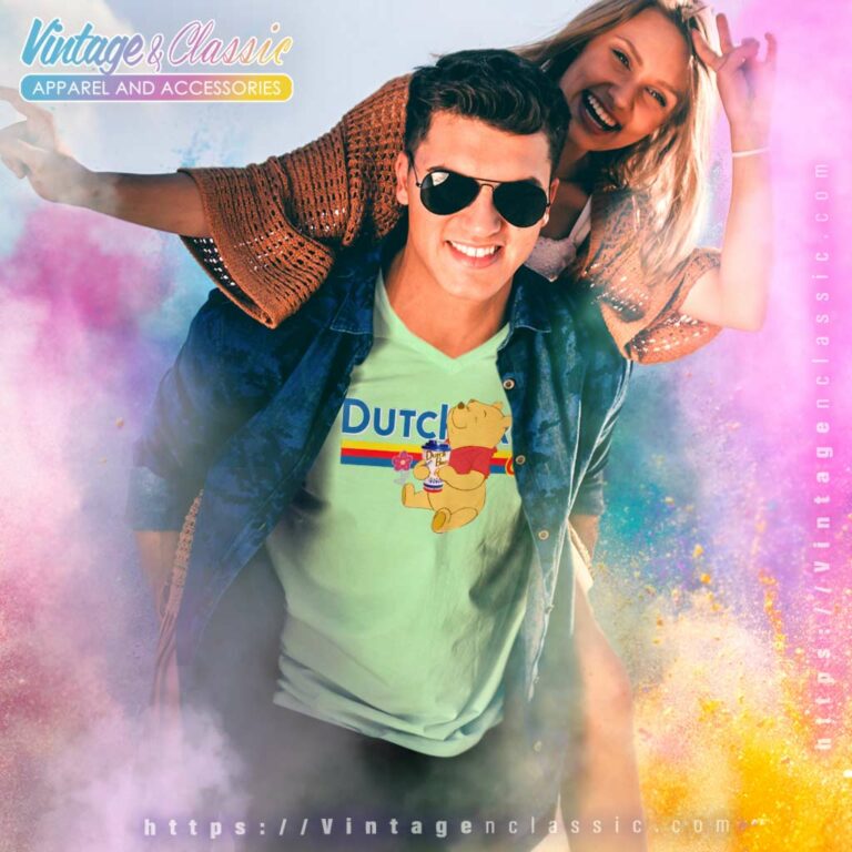 Dutch Bros Coffee Winnie The Pooh V Neck TShirt Dutch Bros Coffee Winnie The Pooh V Neck TShirt