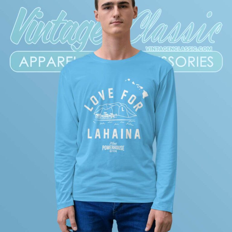 Dwayne Johnson Love For Lahaina Shirt Maui Powerhouse Gym Long Sleeve Tee Dwayne Johnson Love For Lahaina Shirt Maui Powerhouse Gym Long Sleeve Tee