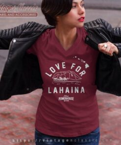 Dwayne Johnson Love For Lahaina Shirt Maui Powerhouse Gym V Neck TShirt