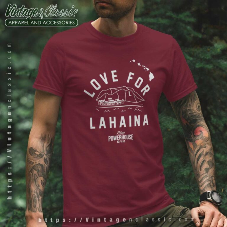 Dwayne Johnson Maui Powerhouse Gym Shirt Love For Lahaina T Shirt Dwayne Johnson Maui Powerhouse Gym Shirt Love For Lahaina T Shirt