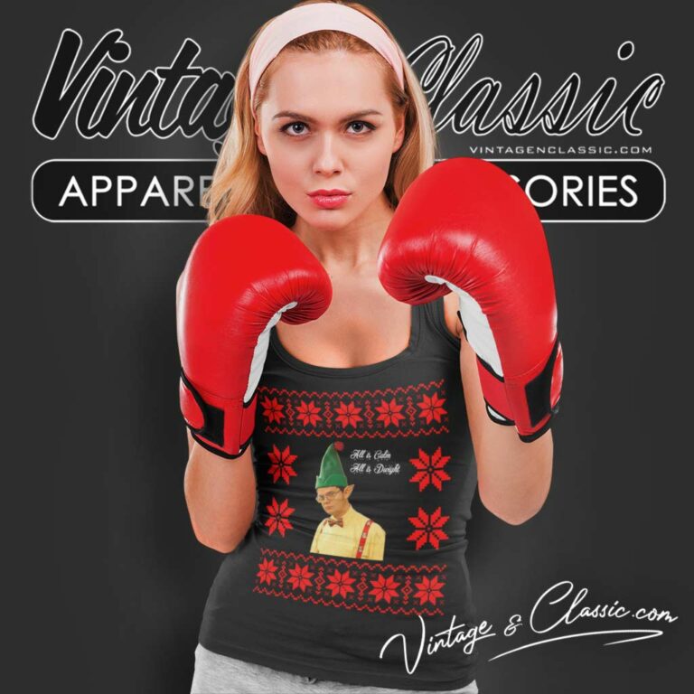 Dwight Christmas All Is Calm All Is Dwight Rainn Wilson Tank Top Racerback Dwight Christmas All Is Calm All Is Dwight Rainn Wilson Tank Top Racerback