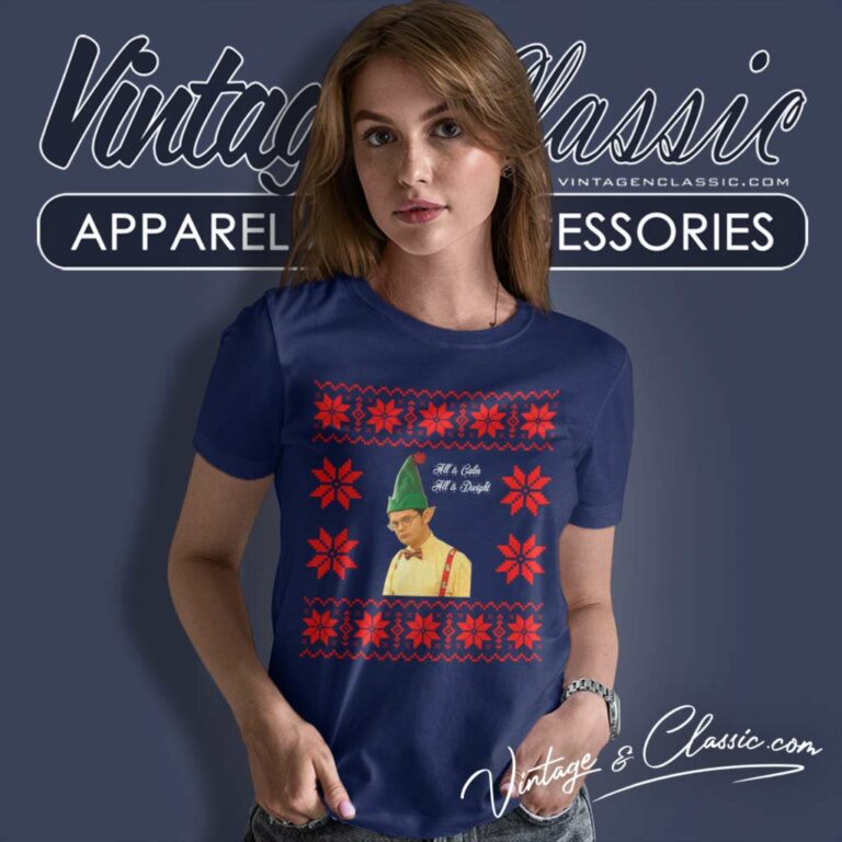 Dwight Christmas All Is Calm All Is Dwight Rainn Wilson Women TShirt Dwight Christmas All Is Calm All Is Dwight Rainn Wilson Women TShirt