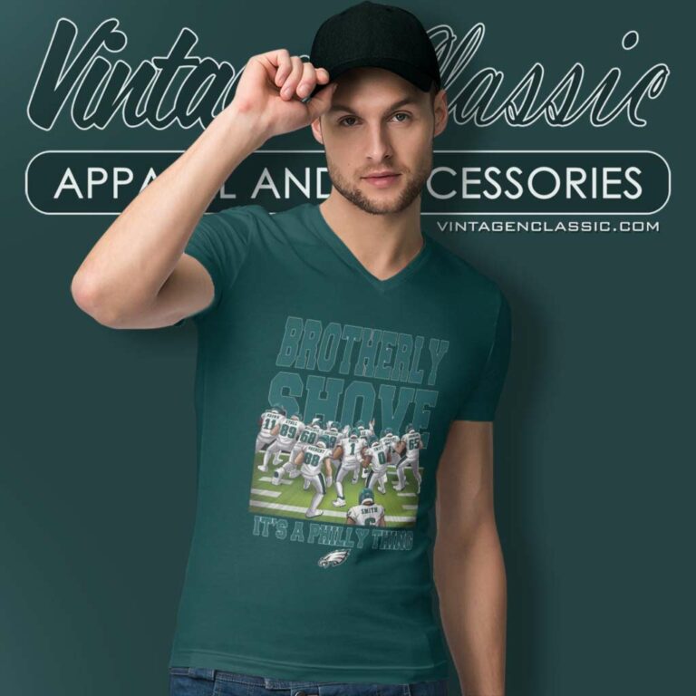 Eagles Brotherly Shove Shirt It A Philly Thing V Neck TShirt Eagles Brotherly Shove Shirt It A Philly Thing V Neck TShirt