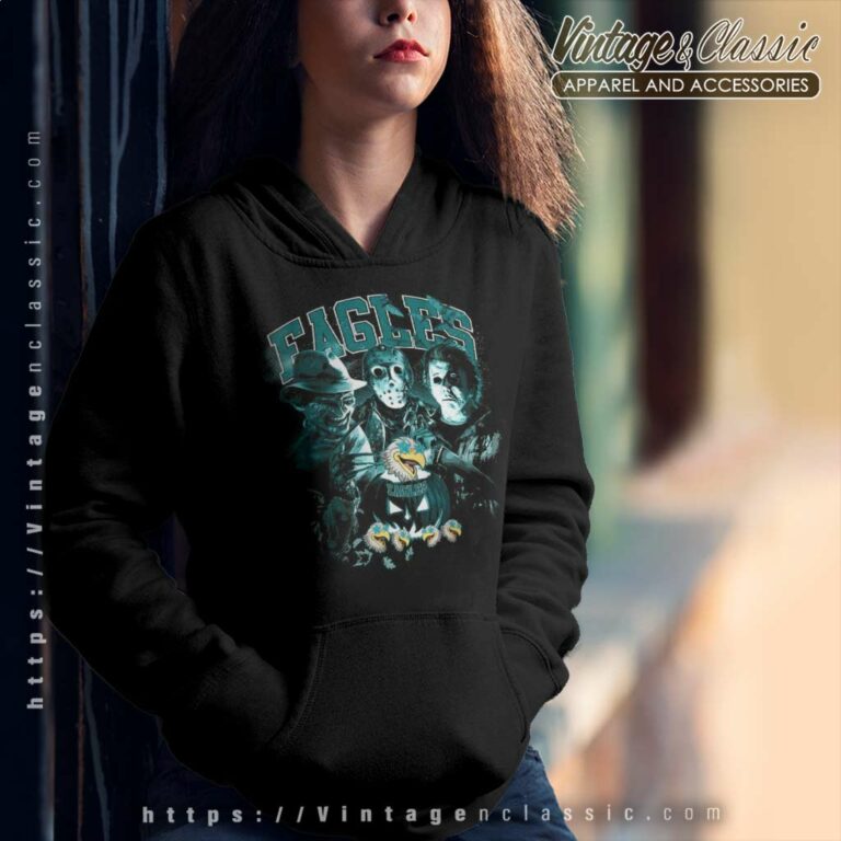 Eagles Halloween Horror Movie Football Hoodie Eagles Halloween Horror Movie Football Hoodie