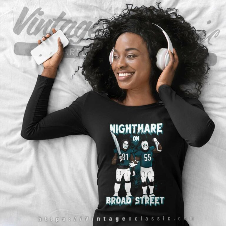 Eagles Halloween Nightmare On Broad Street Long Sleeve Tee Eagles Halloween Nightmare On Broad Street Long Sleeve Tee