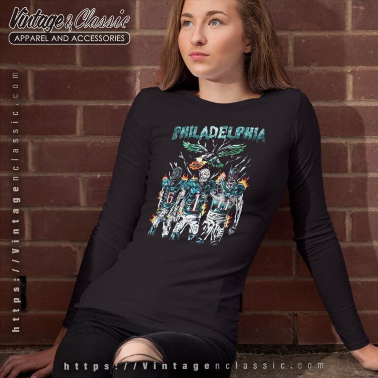 Eagles Halloween Spooky Long Sleeve Tee Eagles Halloween Spooky Long Sleeve Tee