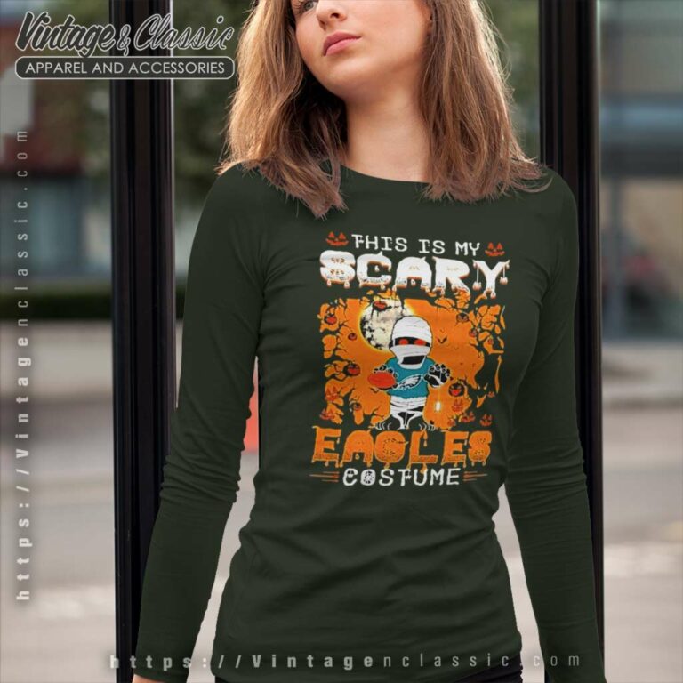 Eagles Halloween This Is My Scary Costume Long Sleeve Tee Eagles Halloween This Is My Scary Costume Long Sleeve Tee