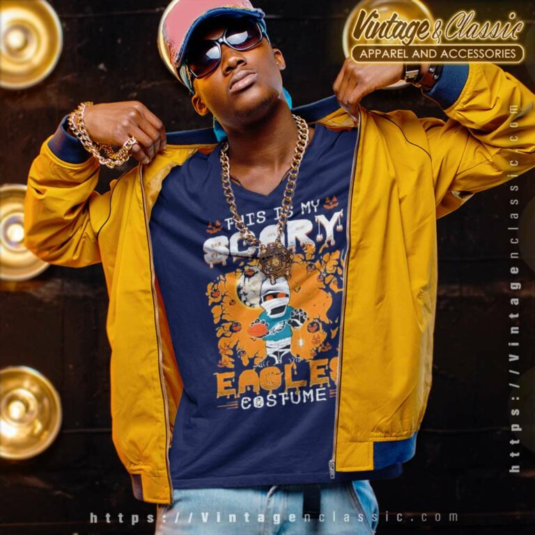 Eagles Halloween This Is My Scary Costume V Neck TShirt Eagles Halloween This Is My Scary Costume V Neck TShirt