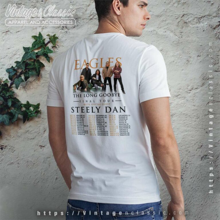 Eagles Shirt The Long Goodbye 2023 2024 Tour The California Concert T Shirt Back Side Eagles Shirt The Long Goodbye 2023 2024 Tour The California Concert T Shirt Back Side