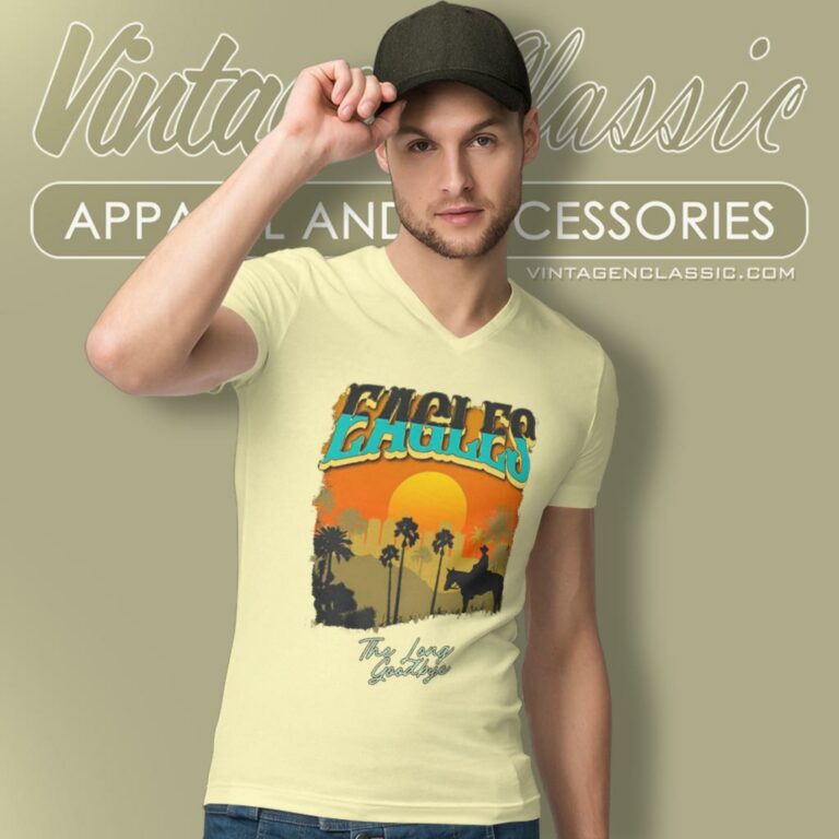 Eagles Shirt The Long Goodbye 2023 2024 Tour The California Concert V Neck TShirt Eagles Shirt The Long Goodbye 2023 2024 Tour The California Concert V Neck TShirt